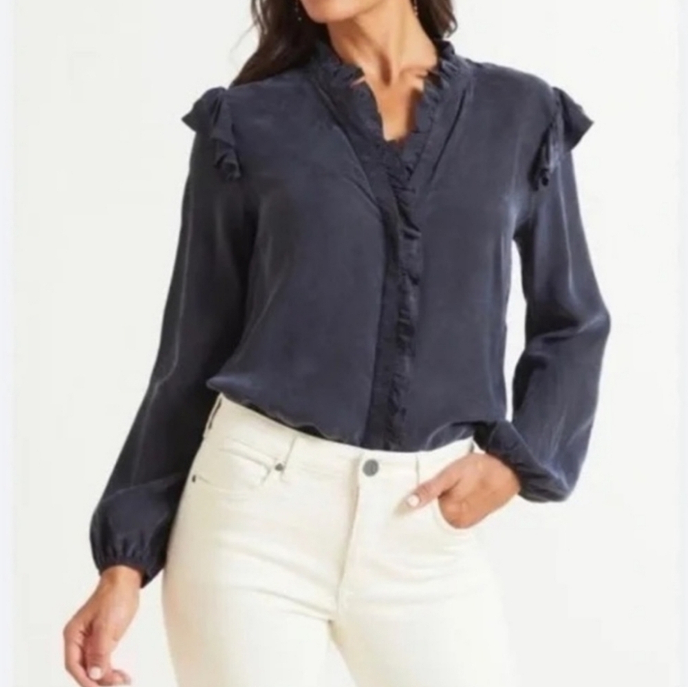 Evereve Navy Button Down Shirt